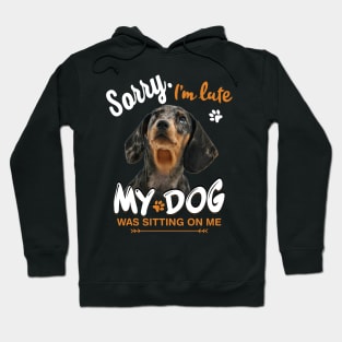 Sorry I'm late My Dog Was Sitting On Me Hoodie